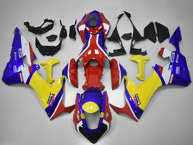 Mejores Carenados Moto Honda CBR1000RR 2017-2023 - Blanco Rojo Azul Amarillo HRC