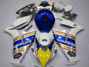 Mejores Carenados Moto Honda CBR1000RR 2012-2016 - Blanco Azul Oro Rothmans