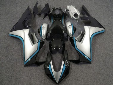 Mejores Carenados Moto Honda CBR1000RR 2017-2023 - Plata Azul Claro Negro Brillante