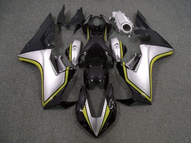 Mejores Carenados Moto Honda CBR1000RR 2017-2023 - Plata Amarillo Negro Brillante