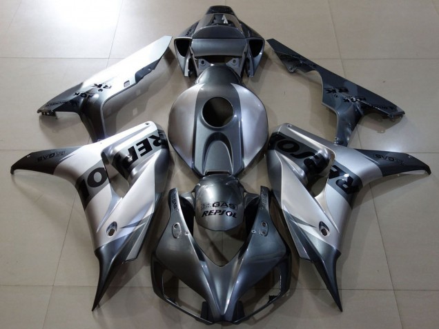 Mejores Carenados Moto Honda CBR1000RR 2006-2007 - Plata Gris Negro Repsol