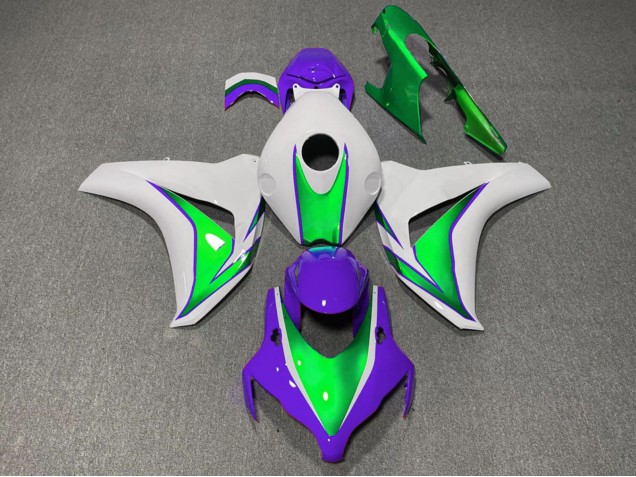 Mejores Carenados Moto Honda CBR1000RR 2008-2011 - Blanco Verde Púrpura The Joker