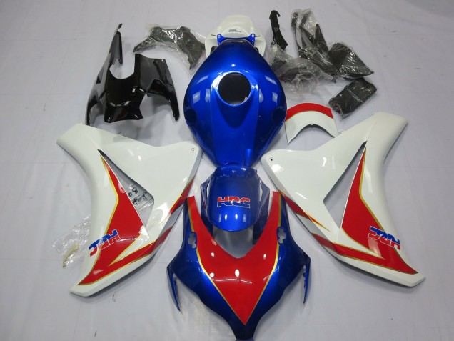 Mejores Carenados Moto Honda CBR1000RR 2008-2011 - Blanco Azul Rojo HRC