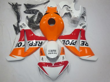 Mejores Carenados Moto Honda CBR1000RR 2008-2011 - Naranja Blanco Rojo Negro Brillante Repsol