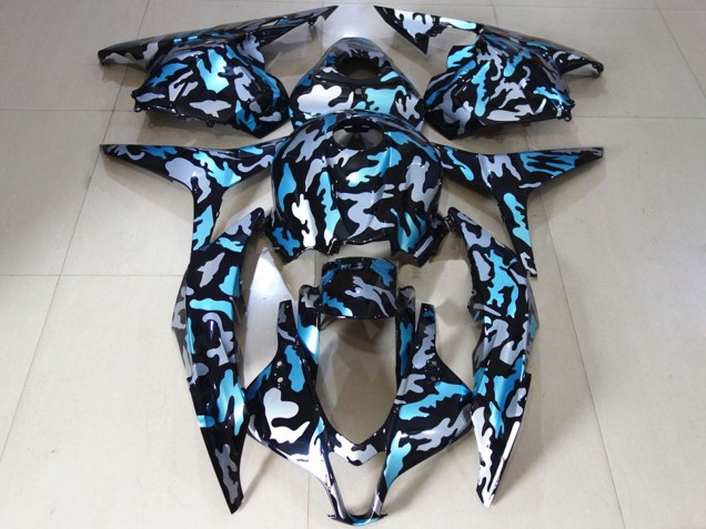 Mejores Carenados Moto Honda CBR600RR 2009-2012 - Blanco Azul Camouflage