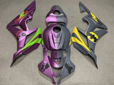 Mejores Carenados Moto Honda CBR600RR 2007-2008 - Gris Púrpura Bat Man vs Joker Mate
