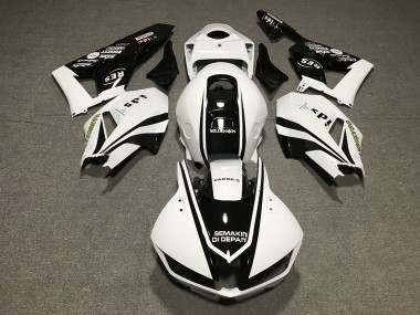 Mejores Carenados Moto Honda CBR600RR 2013-2023 - Blanco Negro Brillante