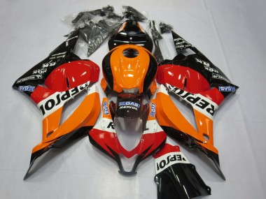 Mejores Kits Carenado Moto Honda CBR600RR 2009-2012 - Naranja Blanco Rojo Negro Brillante Repsol