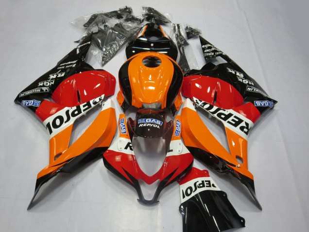 Mejores Kits Carenado Moto Honda CBR600RR 2009-2012 - Naranja Blanco Rojo Negro Brillante Repsol