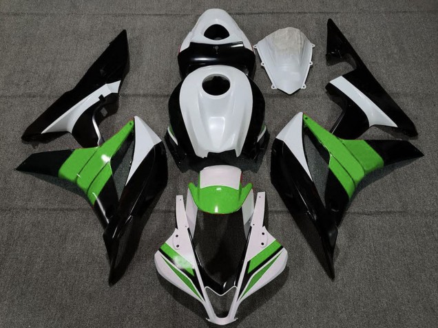 Mejores Carenados Moto Honda CBR600RR 2007-2008 - Blanco Verde Negro Brillante
