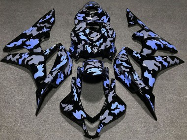 Mejores Carenado Moto Honda CBR600RR 2007-2008 - Azul Gris Camouflage