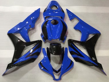 Mejores Carenados Moto Honda CBR600RR 2007-2008 - Azul Negro Brillante OEM Estilo