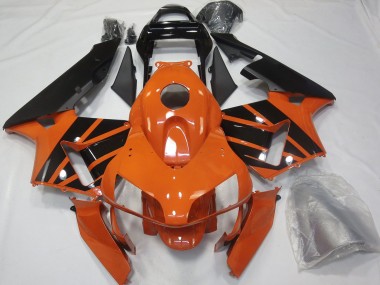 Mejores Carenados Moto Honda CBR600RR 2003-2004 - Naranja Negro Brillante OEM Estilo