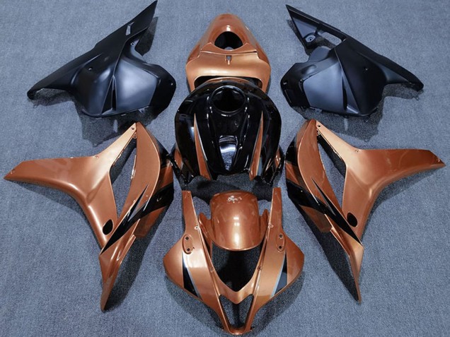 Mejores Carenados Moto Honda CBR600RR 2009-2012 - NaranjaCaramelo Negro Brillante
