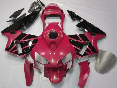 Mejores Carenados Moto Honda CBR600RR 2003-2004 - Rojo Negro Brillante Raya