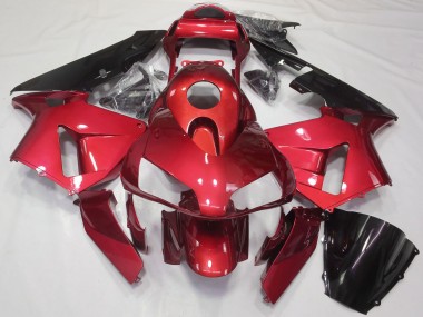 Mejores Kits Carenado Moto Honda CBR600RR 2003-2004 - Rojo Negro Brillante