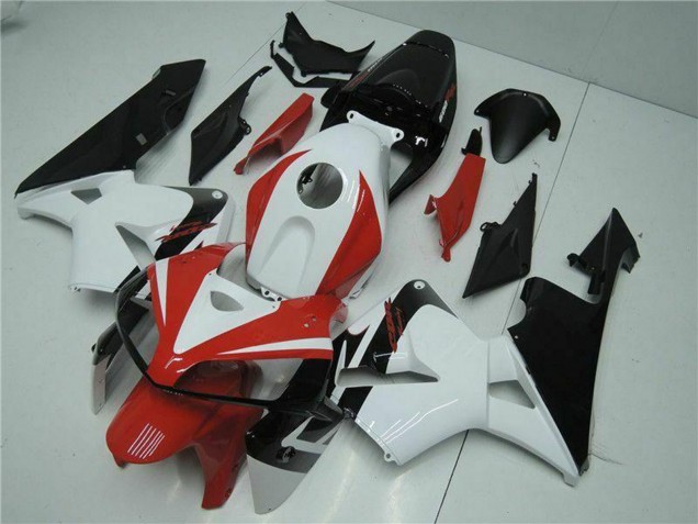 Mejores Kits Carenado Moto Honda CBR600RR 2005-2006 - Blanco Rojo Negro