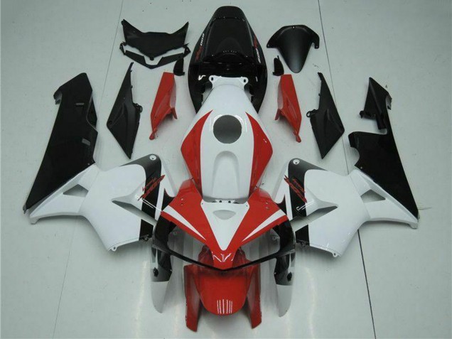 Mejores Kits Carenado Moto Honda CBR600RR 2005-2006 - Blanco Rojo Negro
