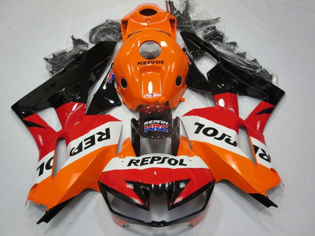 Mejores Carenados Moto Honda CBR600RR 2013-2023 - Naranja Blanco Rojo Negro Brillante Repsol