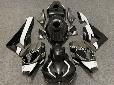 Mejores Carenados Moto Honda CBR600RR 2013-2023 - Negro FibraCarbono Blanco Toro