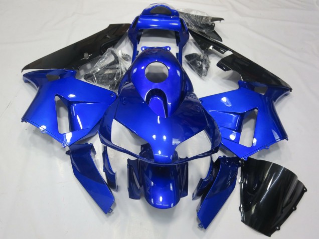 Mejores Carenado Moto Honda CBR600RR 2003-2004 - Azul Negro Brillante