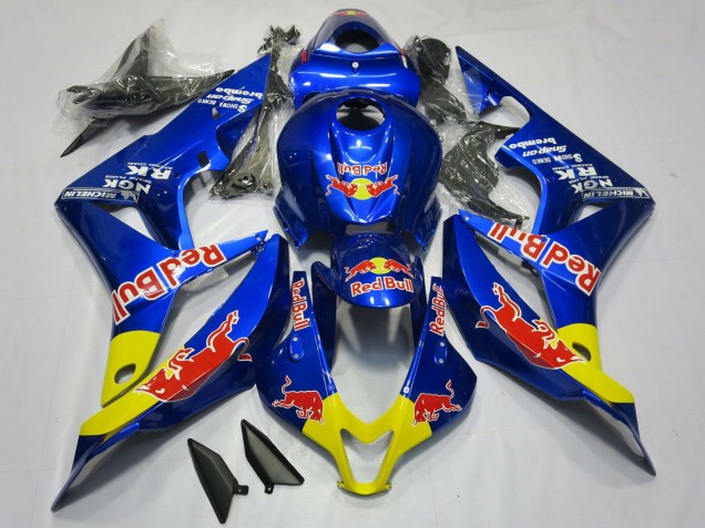 Mejores Carenados Moto Honda CBR600RR 2007-2008 - Azul Amarillo Rojo Bull