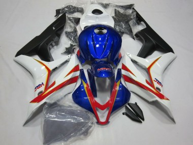 Mejores Carenado Moto Honda CBR600RR 2007-2008 - Blanco Rojo Azul HRC
