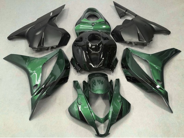 Mejores Carenado Moto Honda CBR600RR 2009-2012 - Verde Negro Brillante OEM Estilo