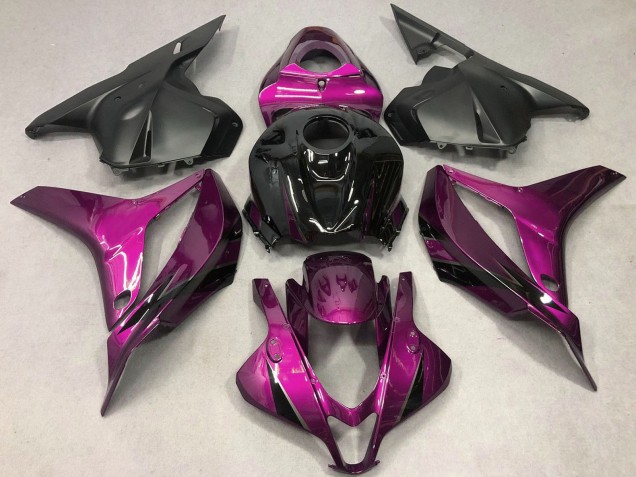 Mejores Carenados Moto Honda CBR600RR 2009-2012 - Rosa Negro Brillante OEM Estilo