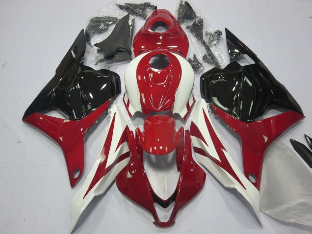 Mejores Carenados Moto Honda CBR600RR 2009-2012 - Blanco Rojo Negro Brillante OEM Estilo