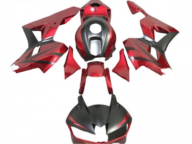 Mejores Carenados Moto Honda CBR600RR 2013-2023 - Rojo Profundo Negro Mate