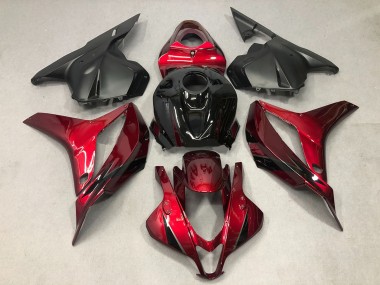 Mejores Carenado Moto Honda CBR600RR 2009-2012 - Rojo Negro Brillante OEM Estilo