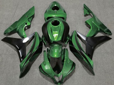 Mejores Carenados Moto Honda CBR600RR 2007-2008 - Verde Negro Brillante OEM Estilo