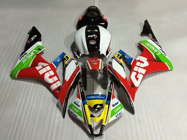 Mejores Carenados Moto Honda CBR600RR 2007-2008 - Blanco Rojo Verde Amarillo Negro Brillante Givi 6