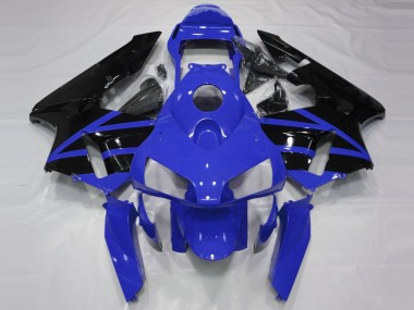 Mejores Carenados Moto Honda CBR600RR 2003-2004 - Azul Negro Brillante Raya