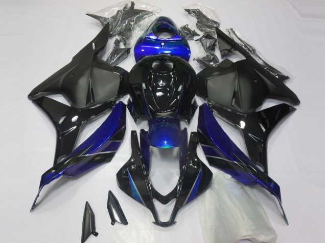 Mejores Carenado Moto Honda CBR600RR 2009-2012 - Azul Negro Brillante Negro Mate