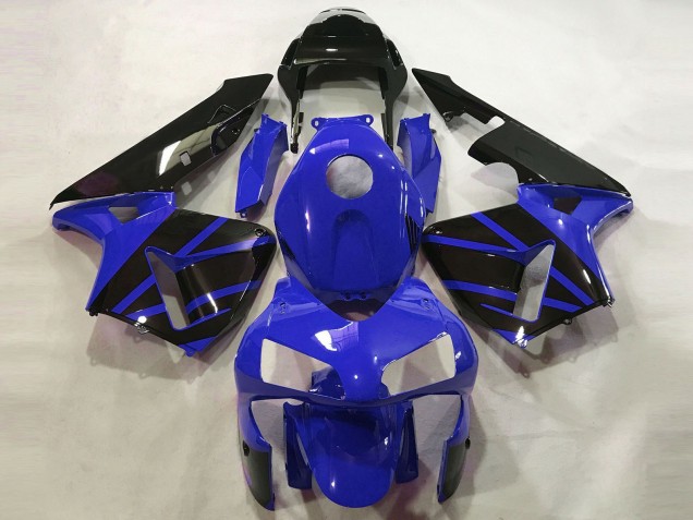 Mejores Carenados Moto Honda CBR600RR 2003-2004 - Azul Negro Brillante OEM Estilo