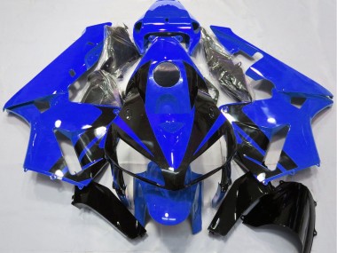 Mejores Carenados Moto Honda CBR600RR 2005-2006 - Azul Negro Brillante Diseño