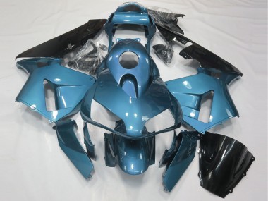 Mejores Carenado Moto Honda CBR600RR 2003-2004 - Azul Claro Negro Brillante