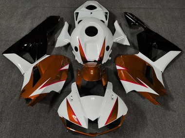 Mejores Carenados Moto Honda CBR600RR 2013-2023 - Blanco Naranja Oscuro Negro Brillante