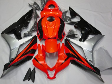 Mejores Carenado Moto Honda CBR600RR 2007-2008 - Plata Rojo Negro Brillante OEM Estilo