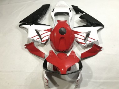Mejores Carenados Moto Honda CBR600RR 2003-2004 - Blanco Rojo Negro Brillante
