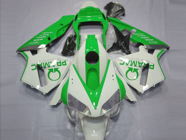 Mejores Carenados Moto Honda CBR600RR 2003-2004 - Blanco Verde Pramac