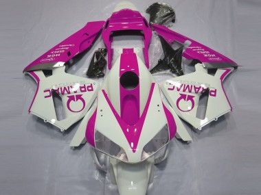 Mejores Carenados Moto Honda CBR600RR 2003-2004 - Blanco Rosa Pramac