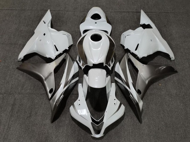 Mejores Carenados Moto Honda CBR600RR 2009-2012 - Blanco Plata Negro Brillante