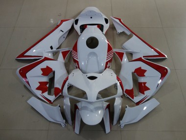 Mejores Carenados Moto Honda CBR600RR 2005-2006 - Blanco Rojo Canada