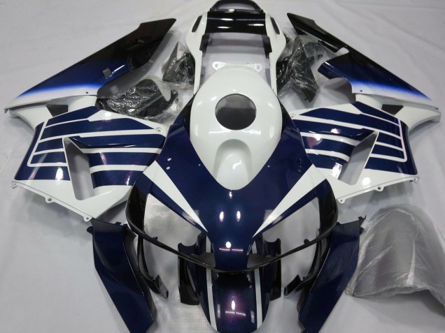 Mejores Carenados Moto Honda CBR600RR 2003-2004 - Blanco Azul Fade