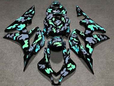 Mejores Carenados Moto Honda CBR600RR 2007-2008 - Verde Gris Camouflage