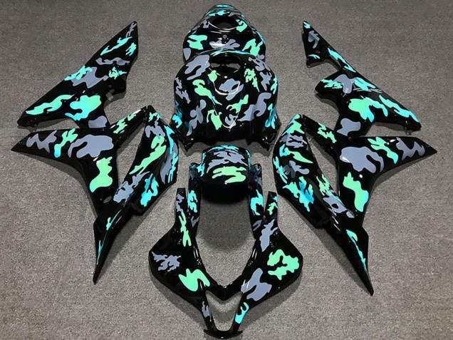 Mejores Carenados Moto Honda CBR600RR 2007-2008 - Verde Gris Camouflage