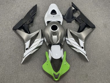 Mejores Carenados Moto Honda CBR600RR 2007-2008 - Plata Blanco Verde Negro Brillante